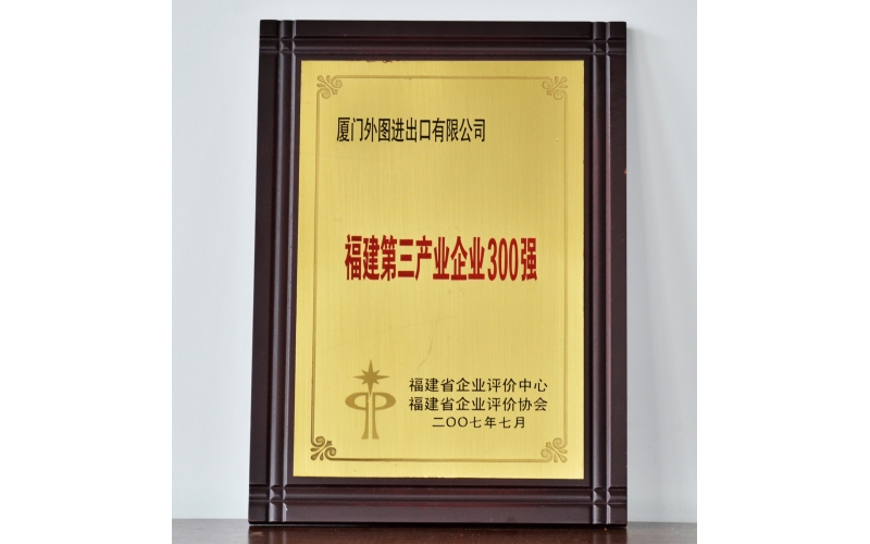 福建第三産業(yè)企業(yè)300強-2007年(nián)度